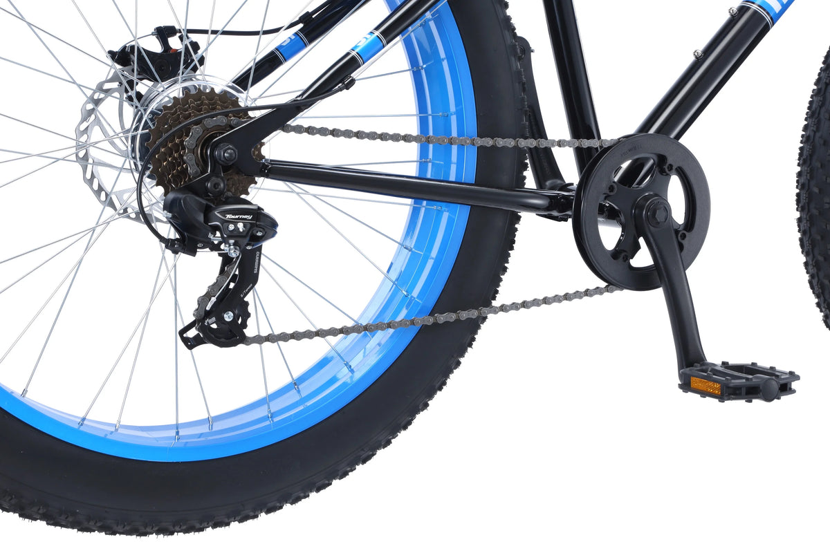 26 Fat Tire Bike 7 Speeds Black D6935