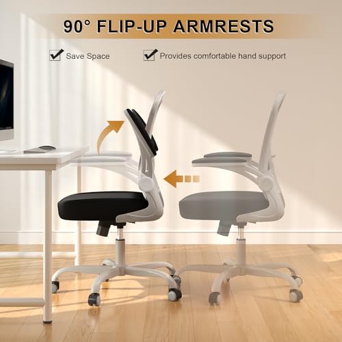 High Back Mesh Ergonomic Office Chair with Flip-up Armrests Y416