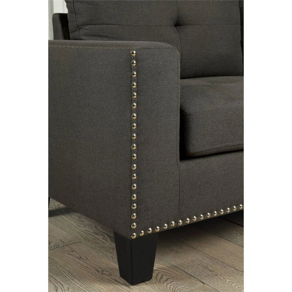 Gray Fabric 2-Piece Sofa Set Z4928