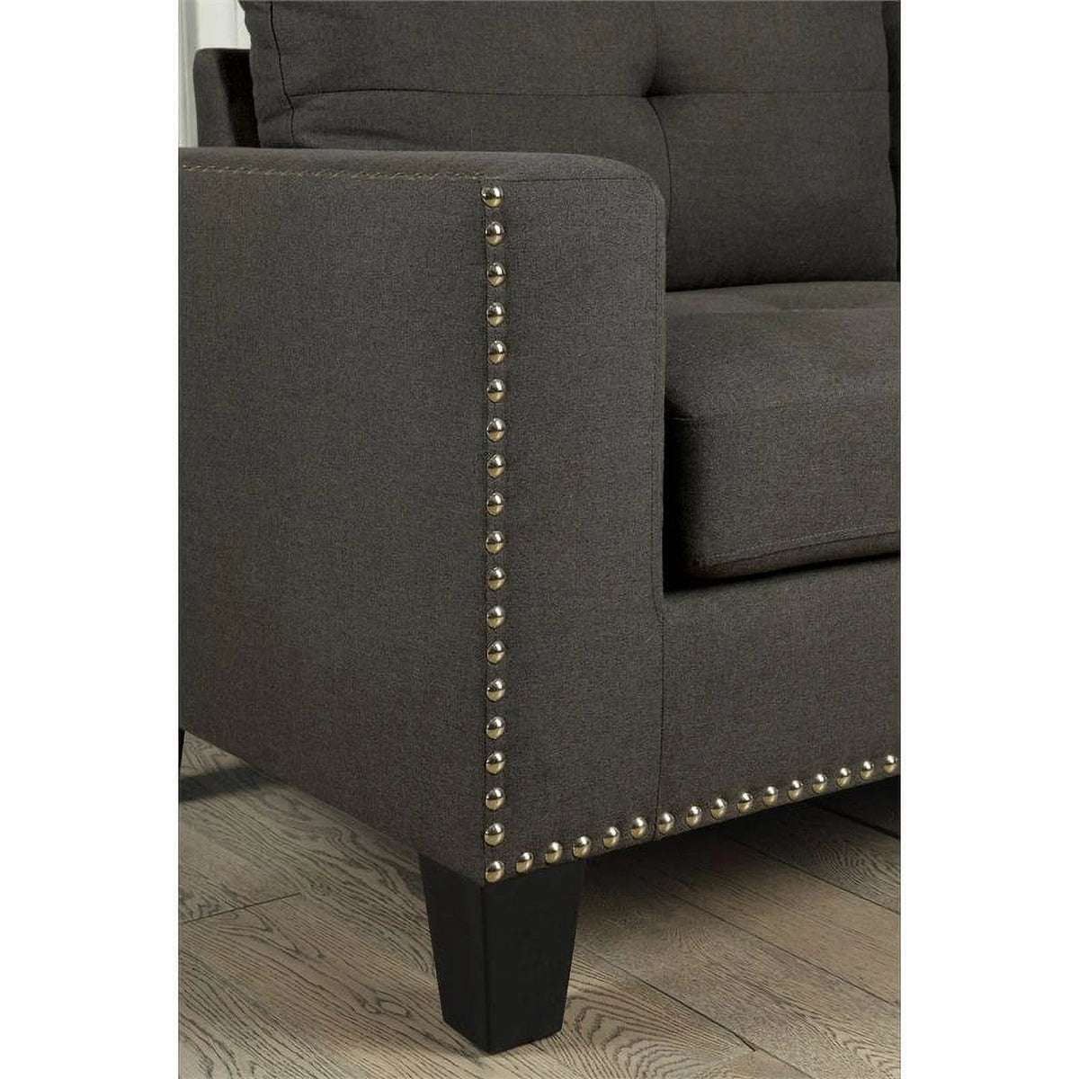 Gray Fabric 2-Piece Sofa Set Z4928