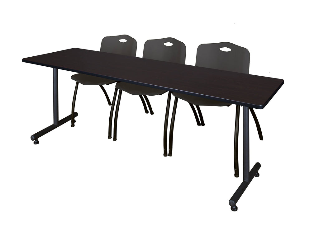 Maple Training Table & Black Stack Chairs G2721