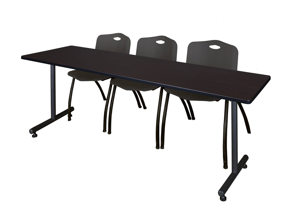 Maple Training Table & Black Stack Chairs G2721