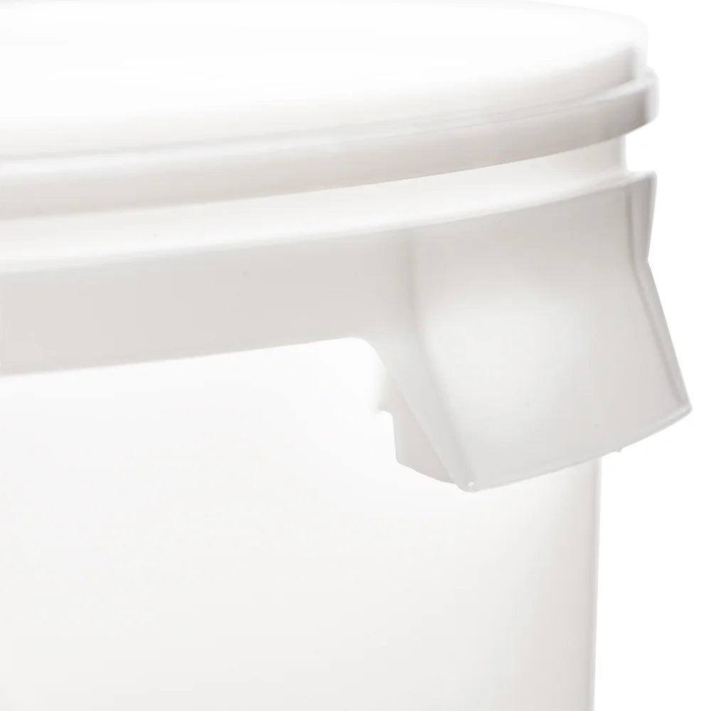 6 gal. Round White Plastic Beverage Dispenser V724735