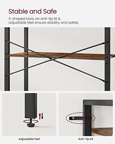 6-Tier Bookshelf with Steel Frame P8424