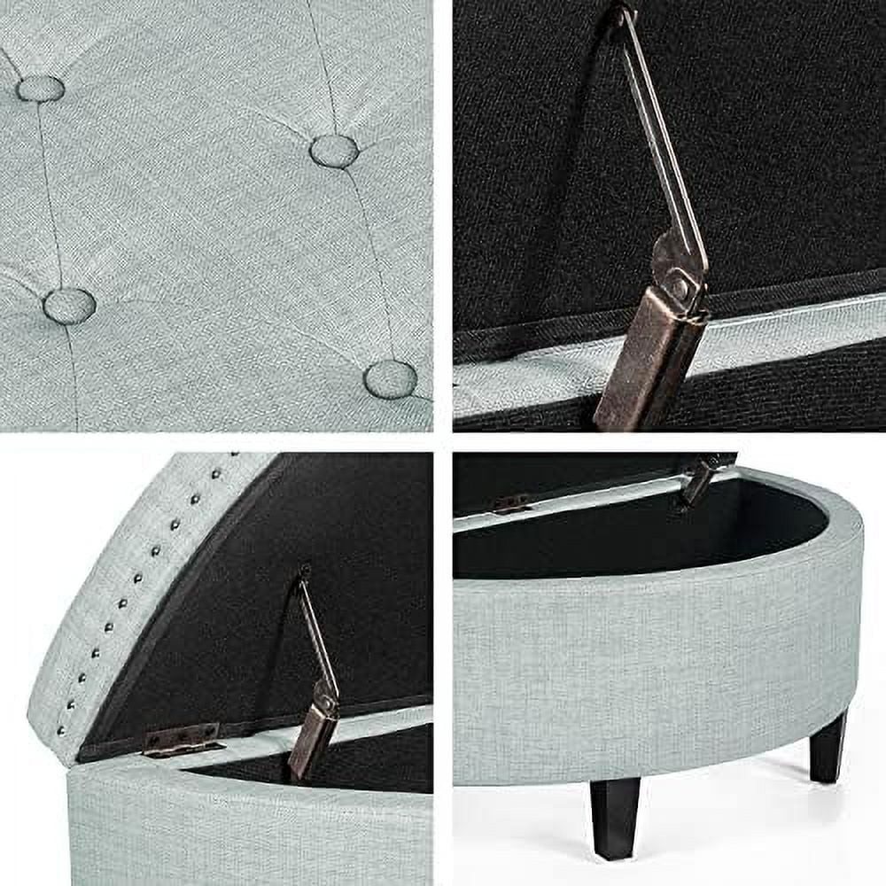 PU Leather Tufted Ottoman Bench L7368