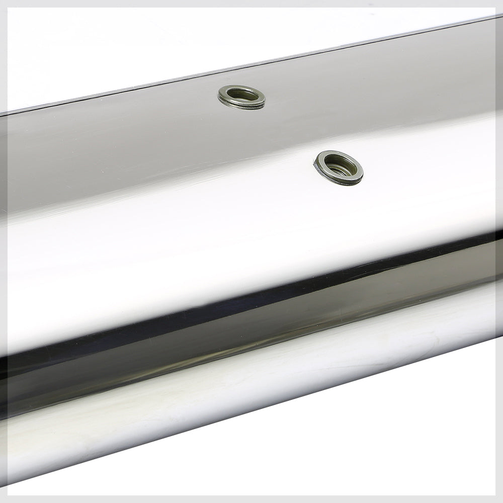 Chrome 4" Oval Curved Side Step Nerf Bar X729