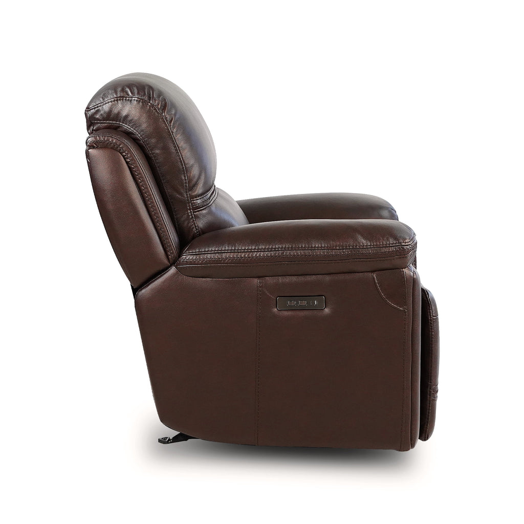 Top Grain Leather Power Recliner Glider Chair U106032