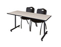 Maple Training Table & Black Stack Chairs G2721
