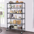 6 Tier Adjustable Wire Shelving Unit with Wheels K8265
