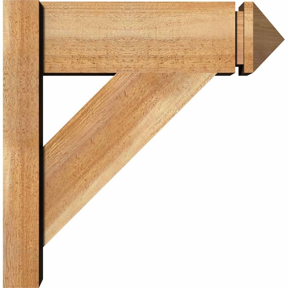 8x22W x 32x22D x 44x22H Traditional Arts and Crafts Outlooker, Western Red Cedar I1031