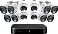 4k Wired Security Camera System, 3TB 16 Channel DVR, 8 Bullet Cameras, 4 Dome Cameras S716