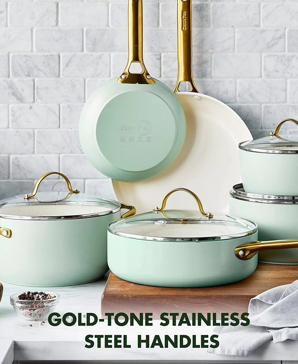 Hard Anodized Ceramic Nonstick 10 Piece Cookware Set L4937
