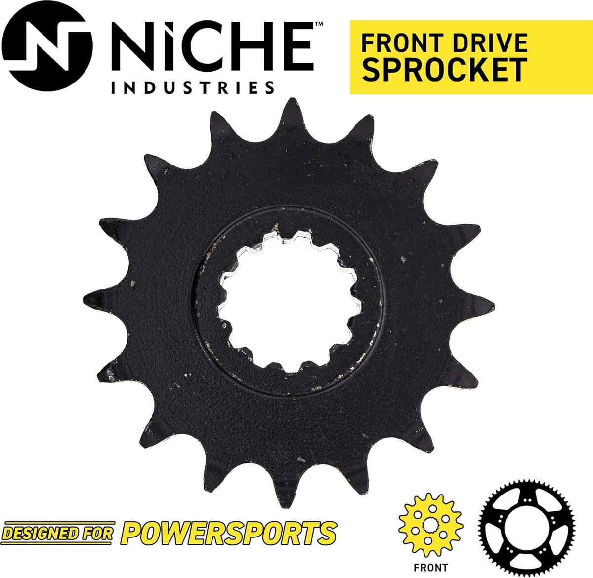 Drive Sprocket Chain Combo Front 16 Rear 42 Tooth 530HZ Standard 120 Links Pack of 2 U5354