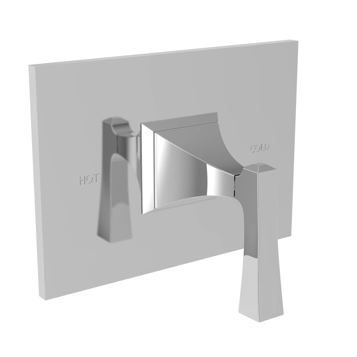 Polished Gold Balanced Pressure Shower Trim Plate with Handle V7170