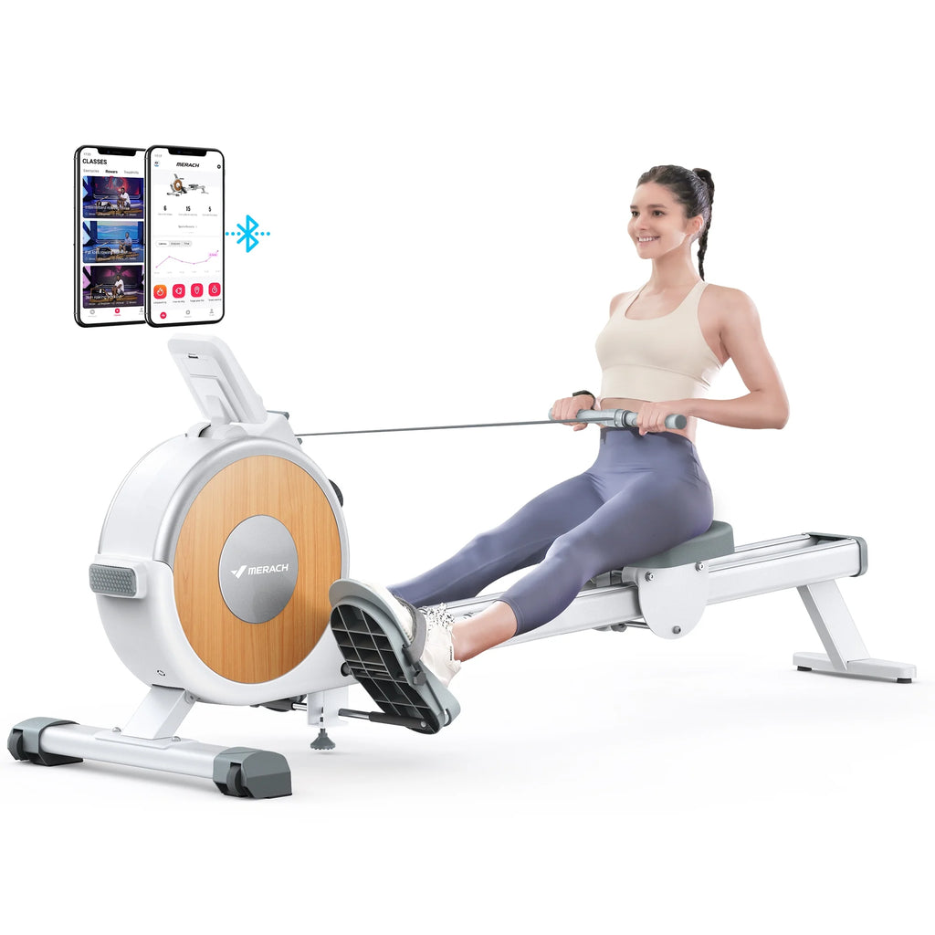 White Magnetic Rowing Machine O917202