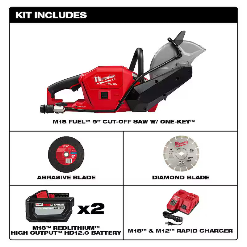 18V Lithium-Ion Brushless Cordless 9 in. Cut Off Saw Kit F6038