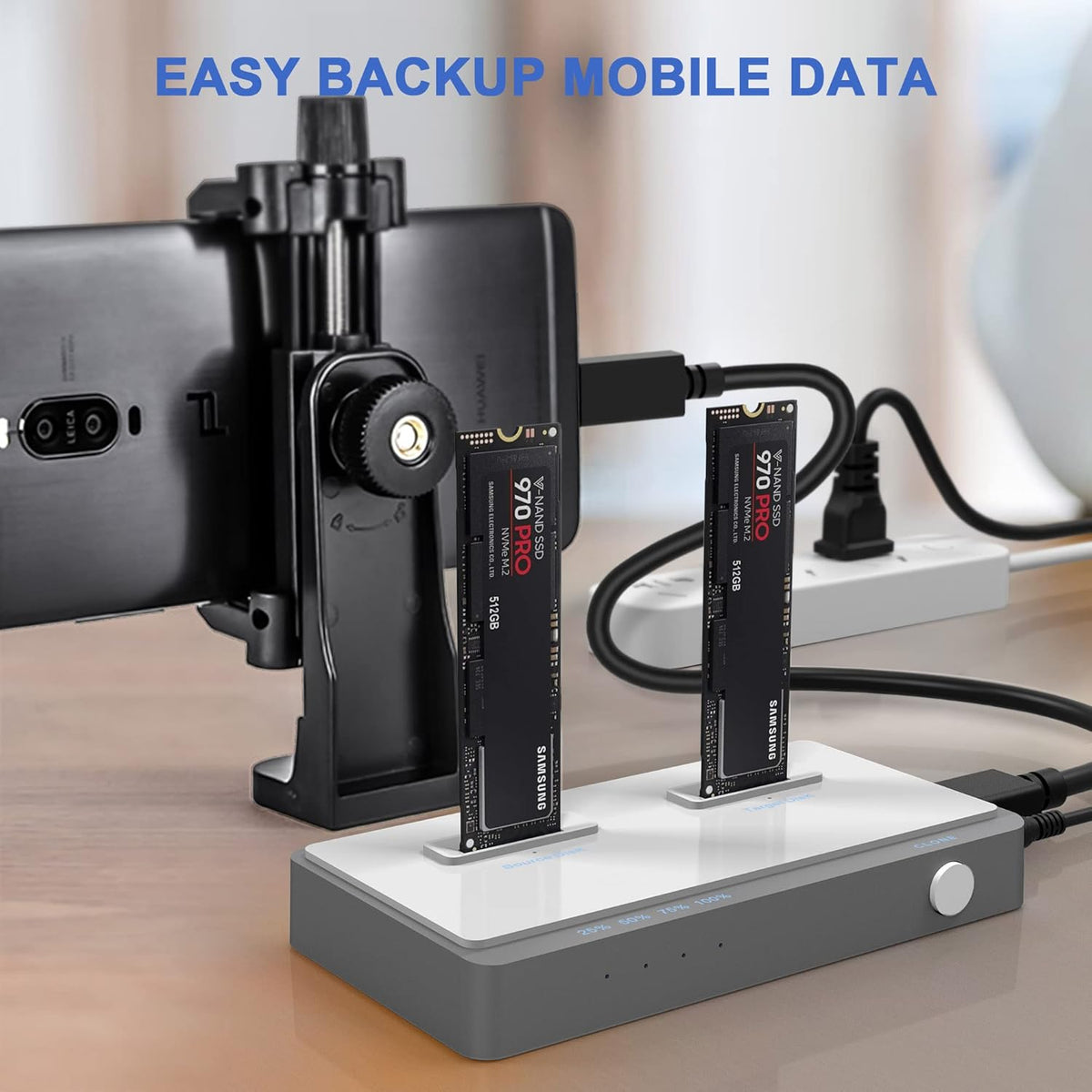 M.2 NVMe Dual-Bay Docking Station with Offline Clone Function S73725