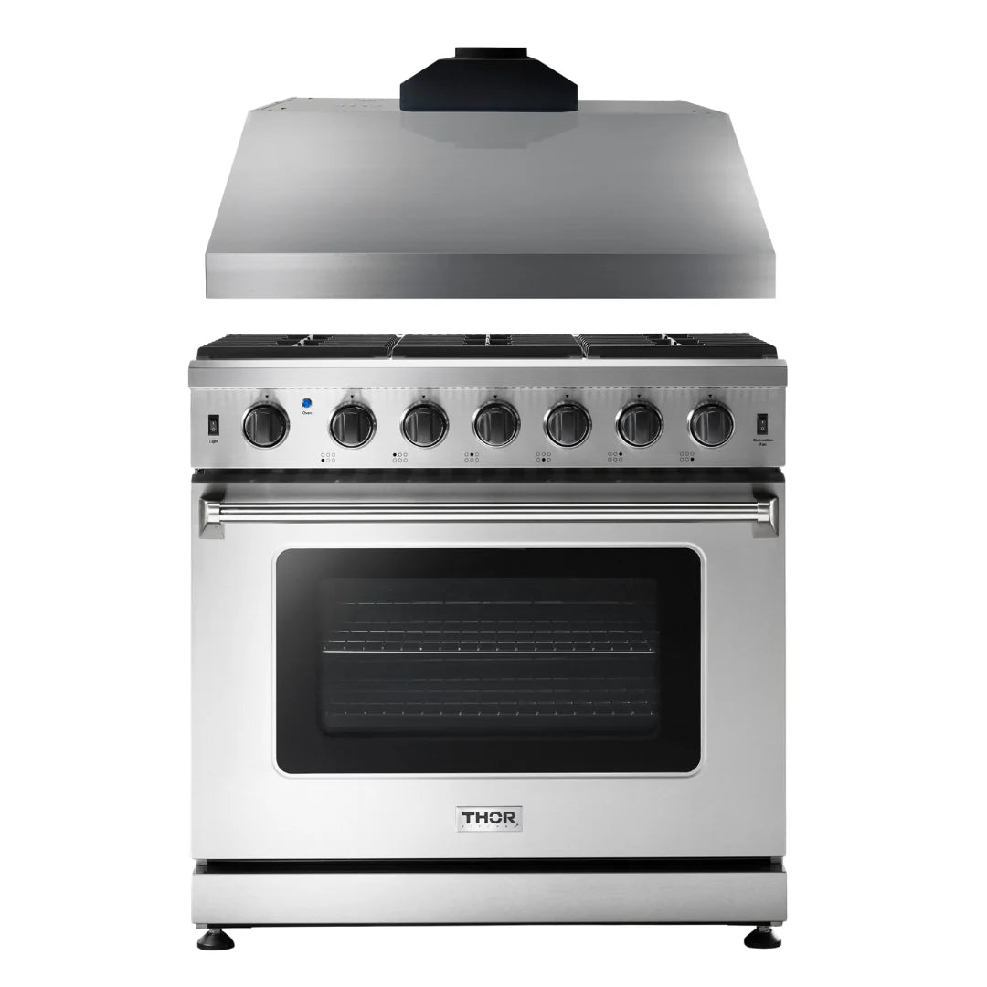 36 Propane Gas Range and Range Hood T6941