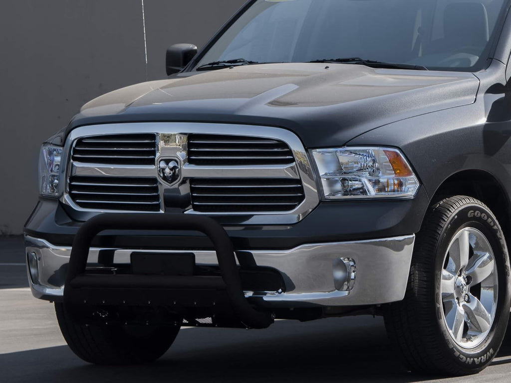 Matte Black Bull Bar with Mesh Skid Plate N9377